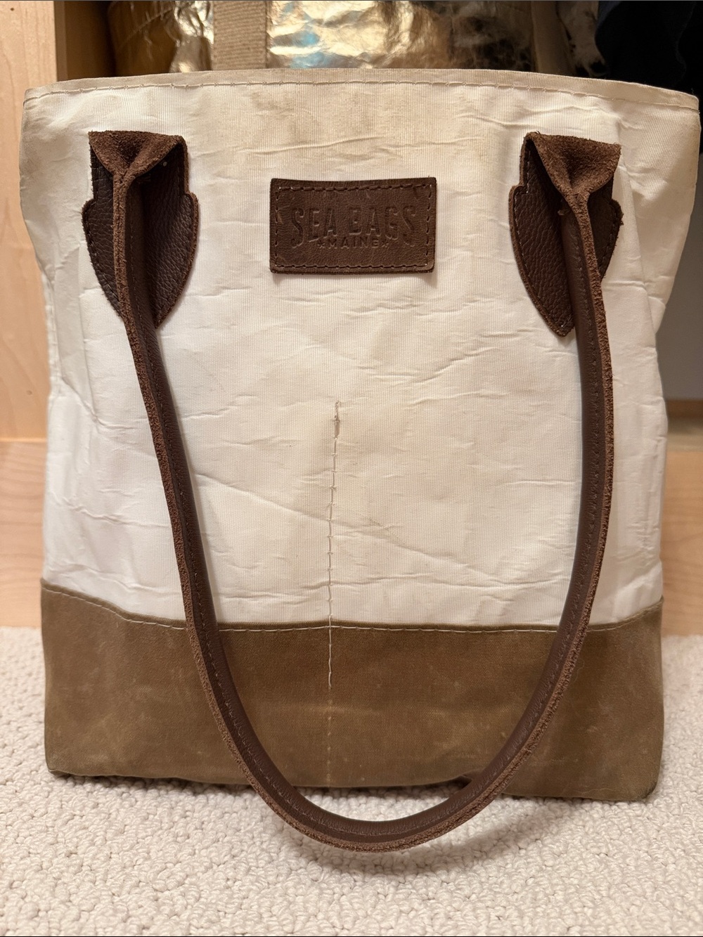 Sea Bags Tan Chebeague Handbag - gently used!